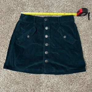 American Eagle Women’s Green Corduroy High Rise‎ A Line Skirt Size 6